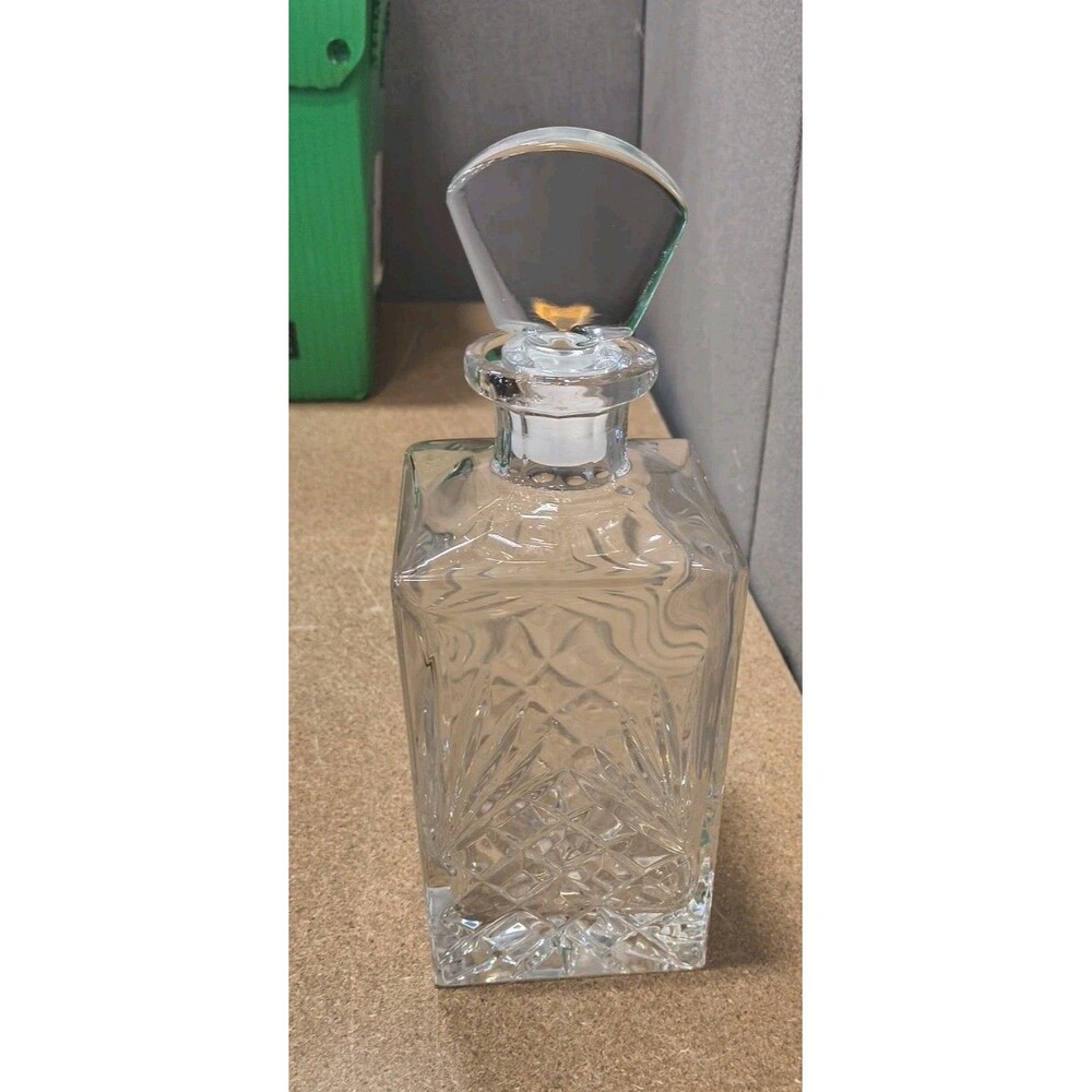 Vintage Godinger Dublin Shannon Crystal Square Spirit Whiskey Decanter, 4 LBS